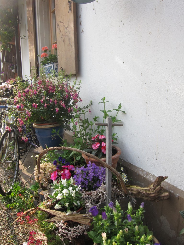 Blumen vor dem Haus